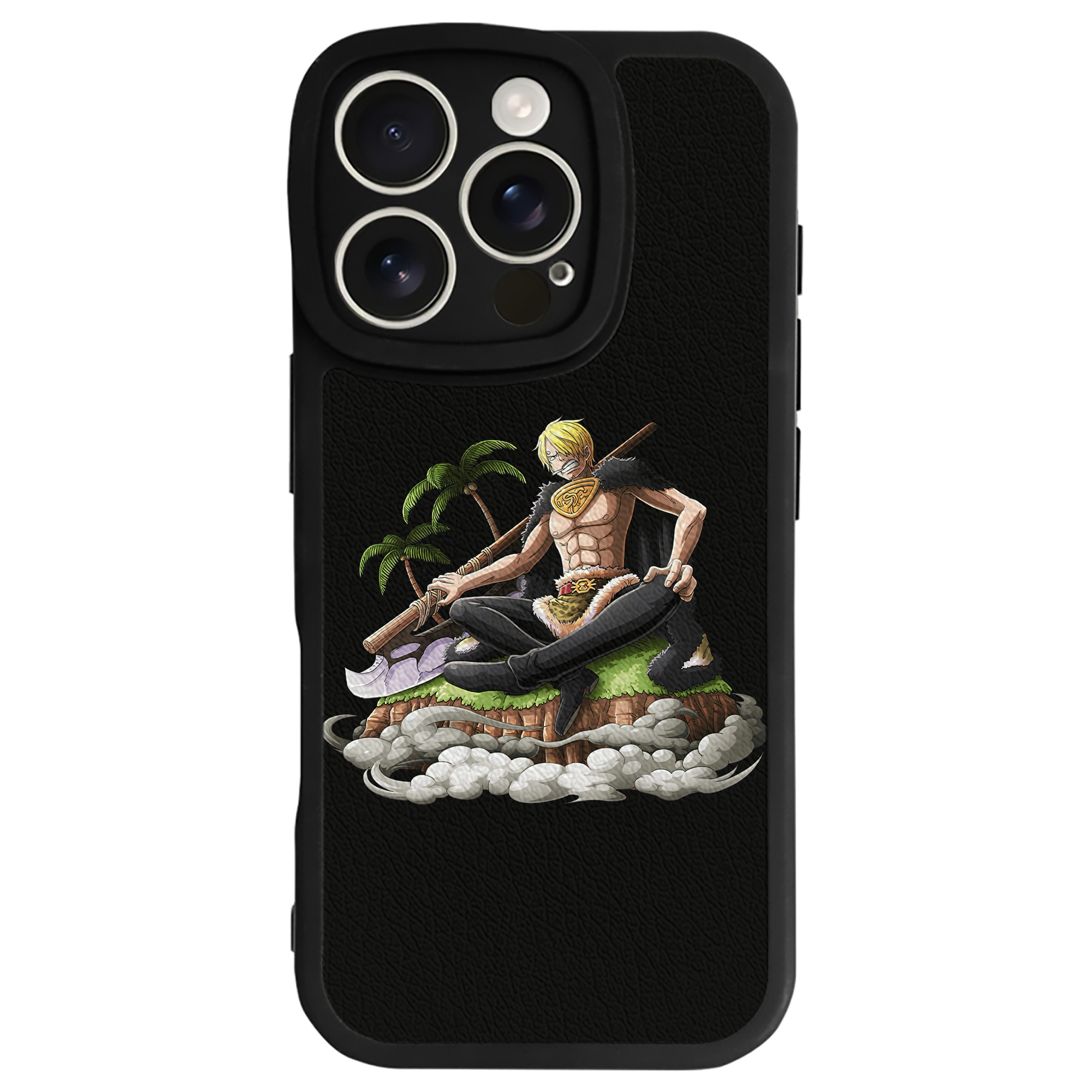 （画像用） ワンピース サンジ ONE PIECE Sanji 【iPhone 16シリーズ対応】シリコンスマホケース（レザー調） 材質：シリコン